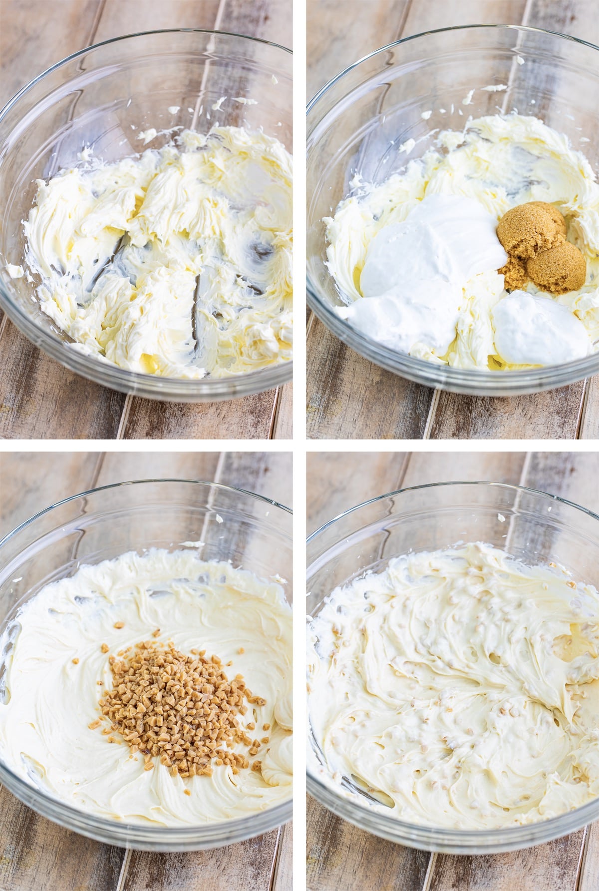 collage of images showing how to make Caramel Apple Dip