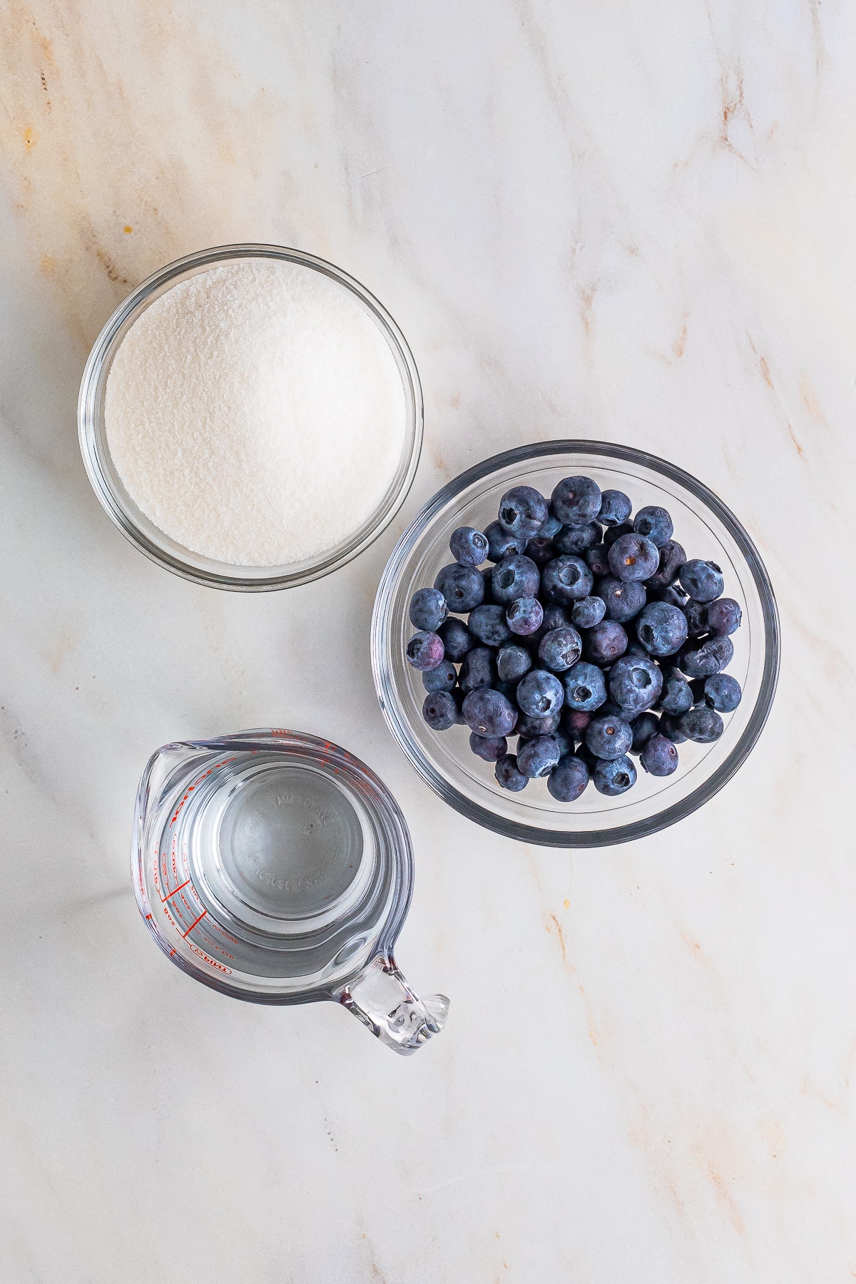 ingredients needed to make Blueberry Syrup