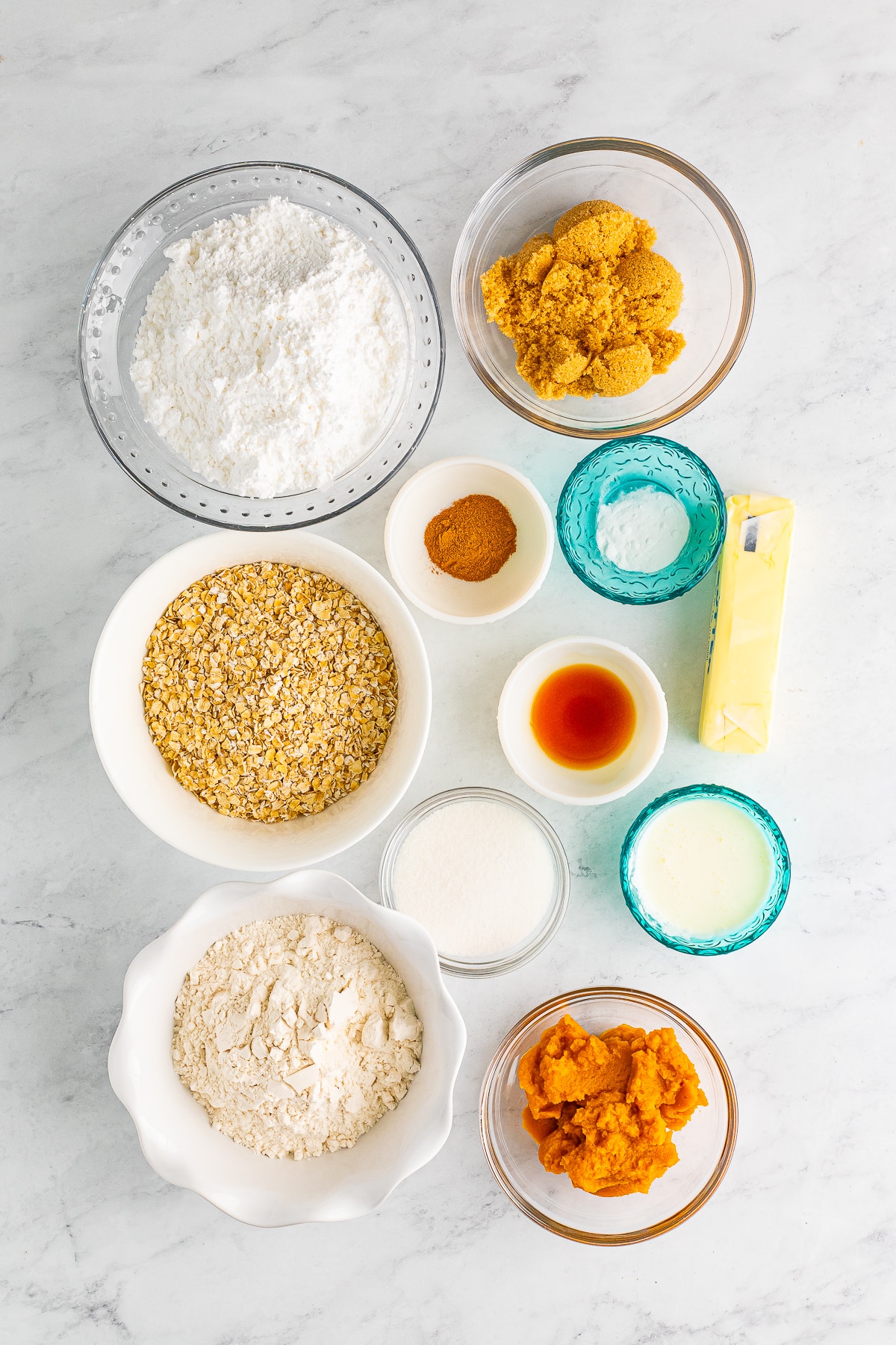 ingredients needed to make Pumpkin Cookies with Oats