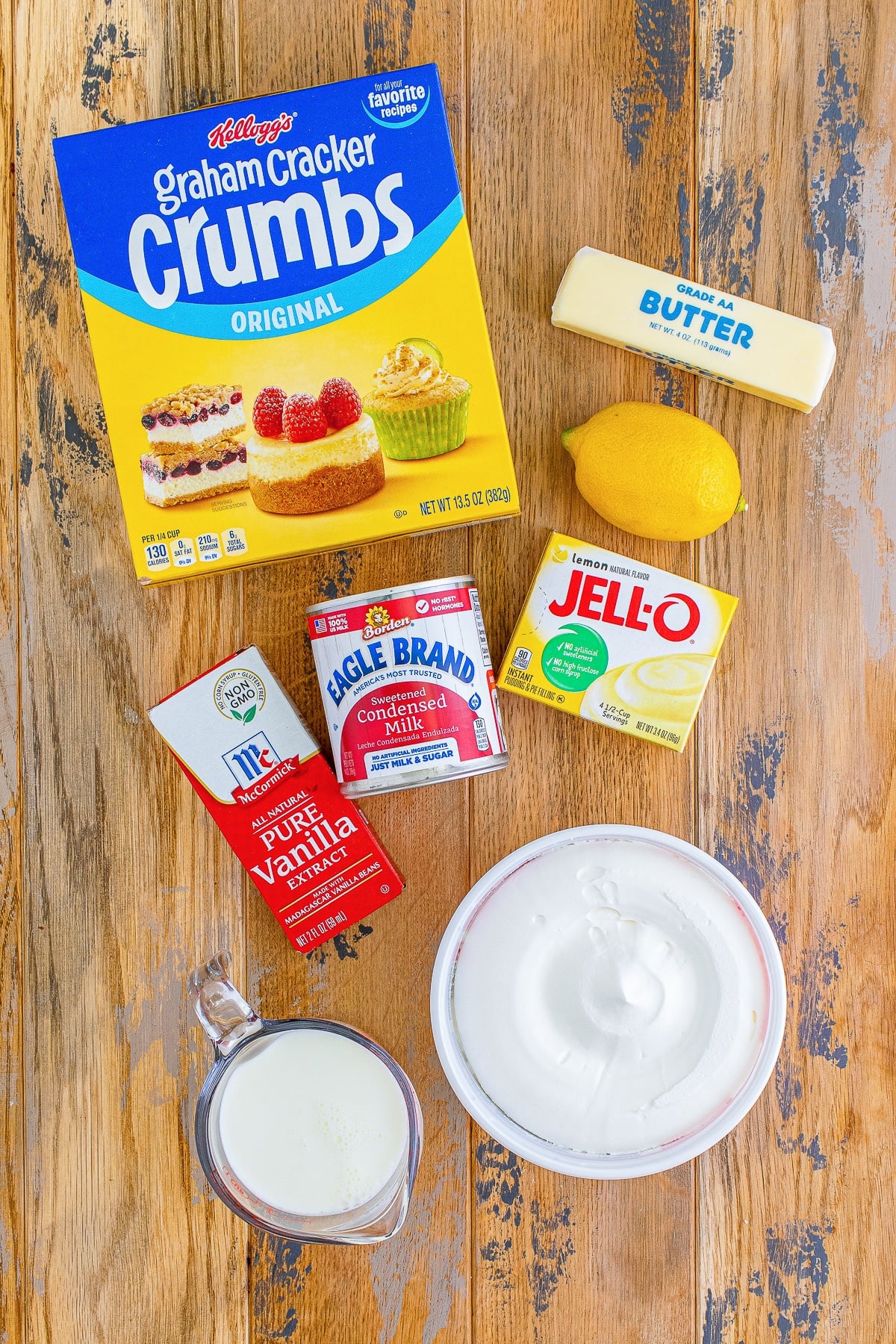 ingredients needed to make Lemon Cream Pie