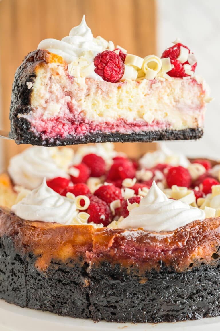 White Chocolate and Raspberry Cheesecake