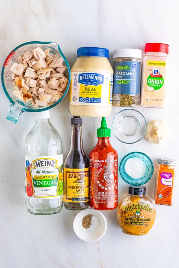 ingredients needed to make Rotisserie Chicken Salad