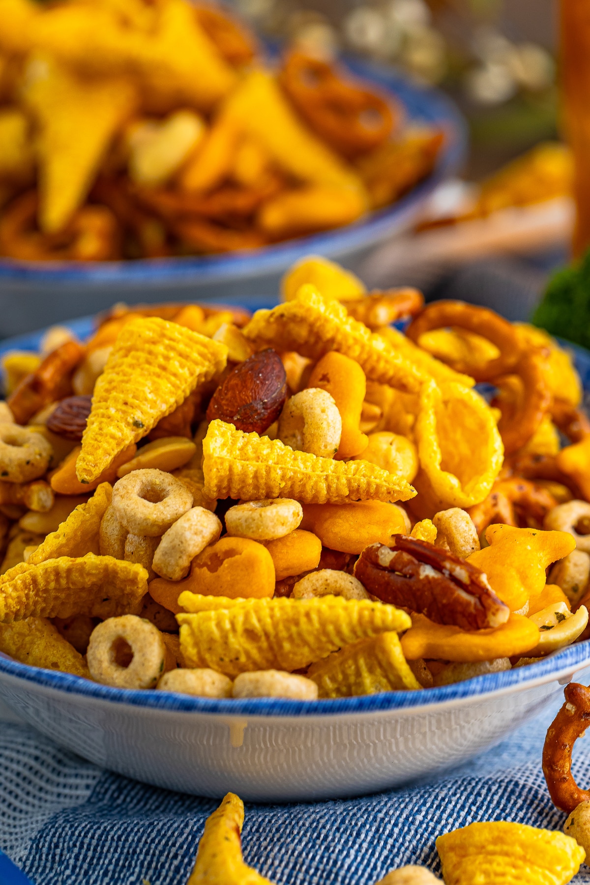 up close image of Snack Mix in a bowl