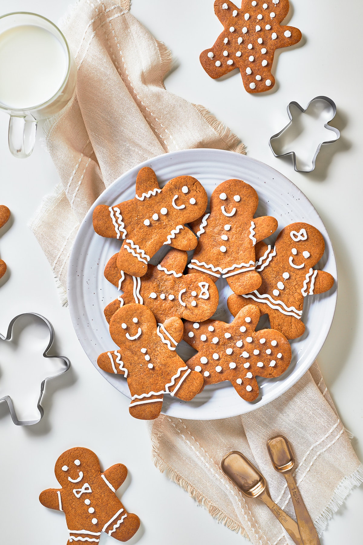 overhead image of Gingerbread Men Recipe on serving platter
