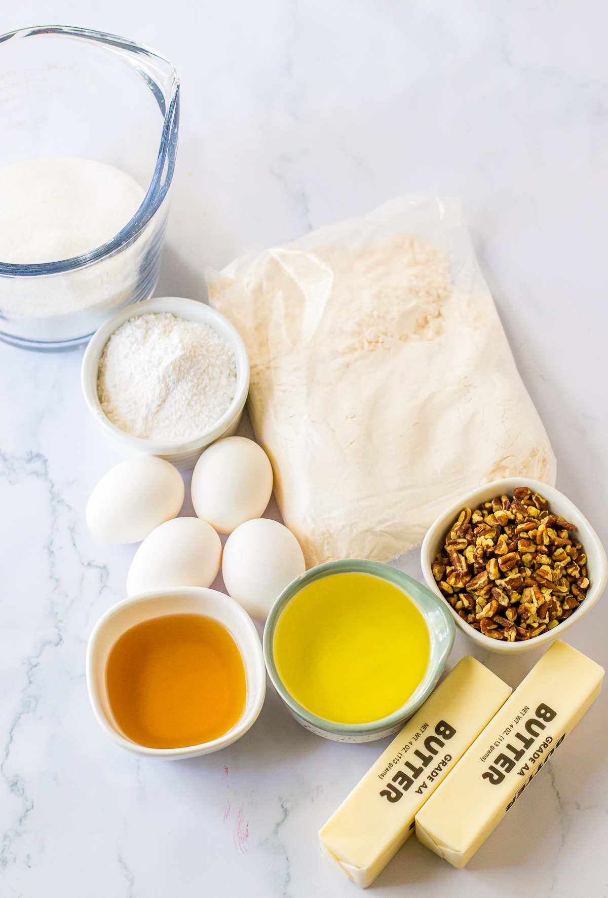 ingredients needed to make Rum Soaked Cake