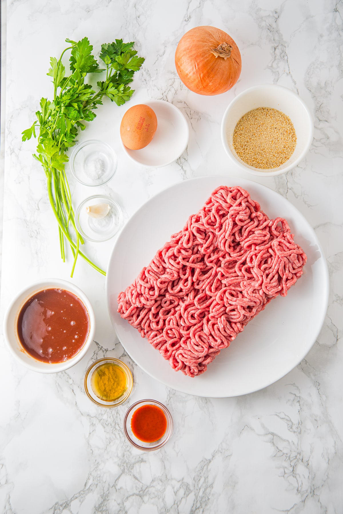 ingredients needed to make BBQ meatballs