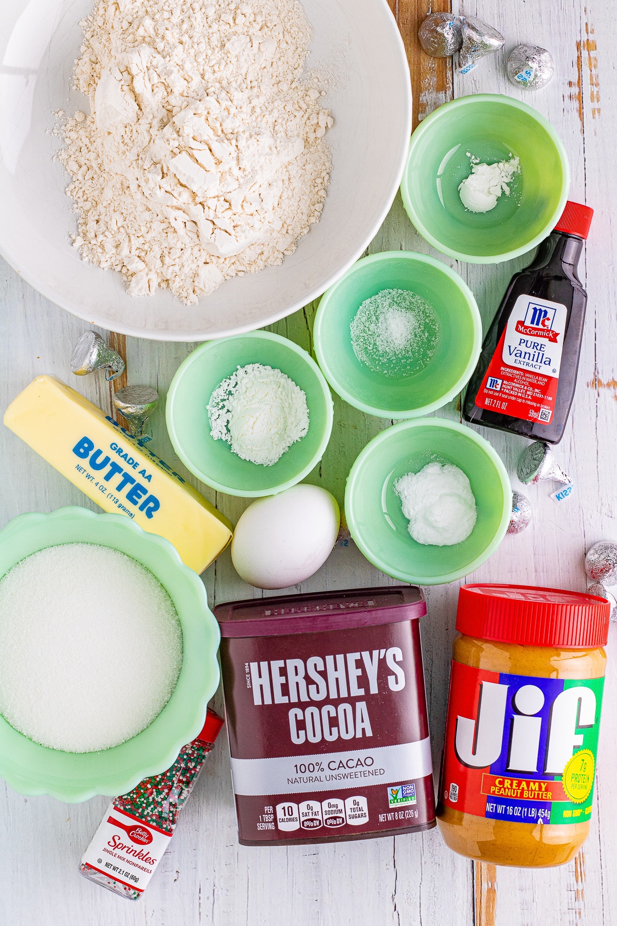 ingredients needed to make Blossom Cookies