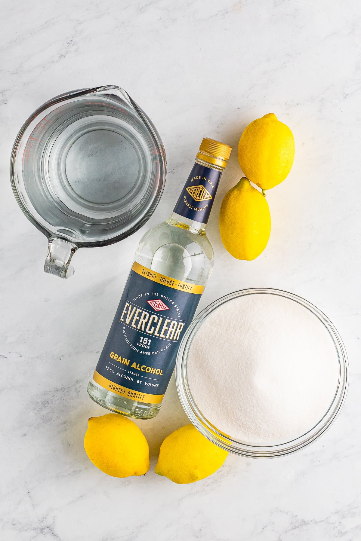 ingredients needed to make Homemade Limoncello