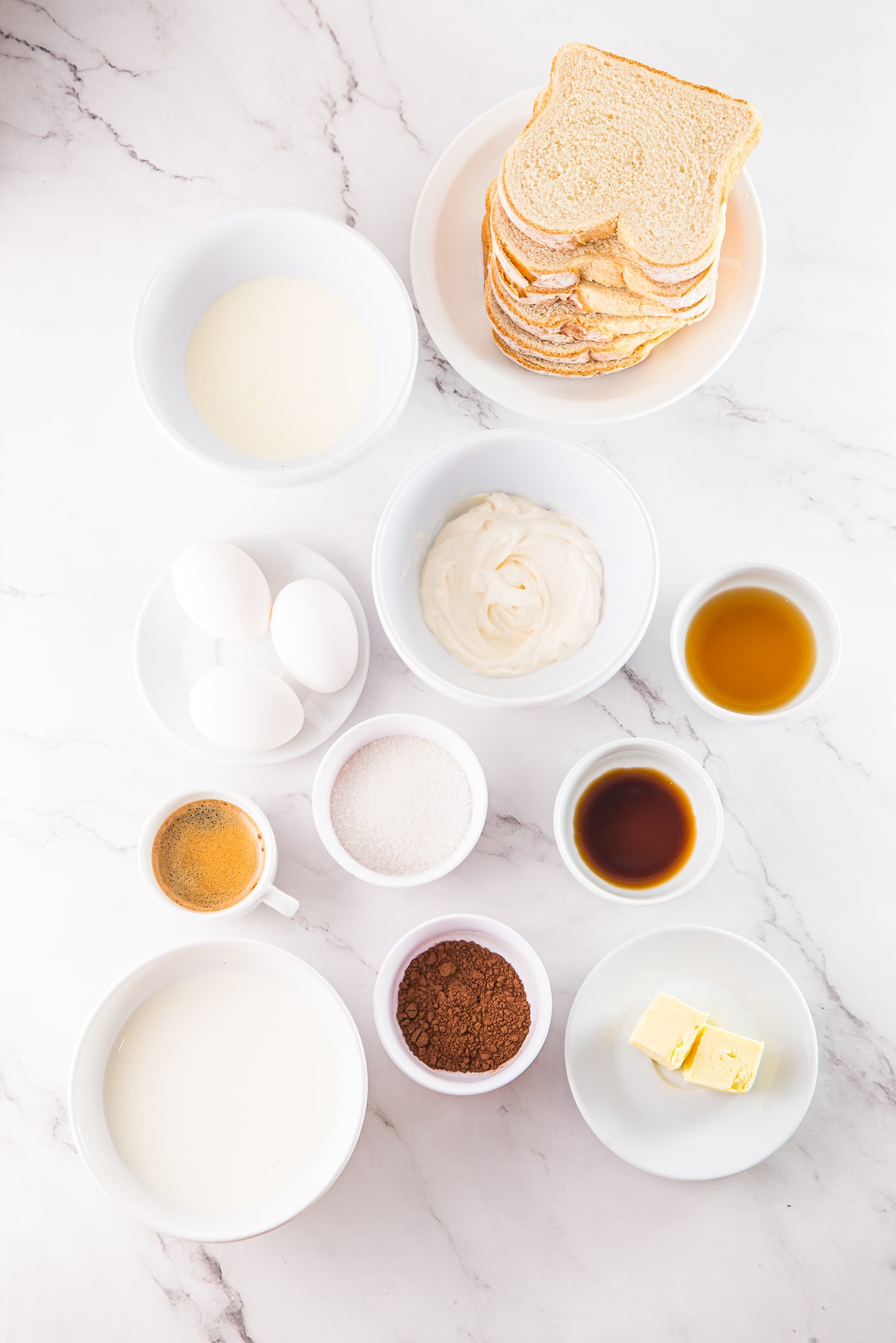 ingredients needed to make Tiramisu French Toast