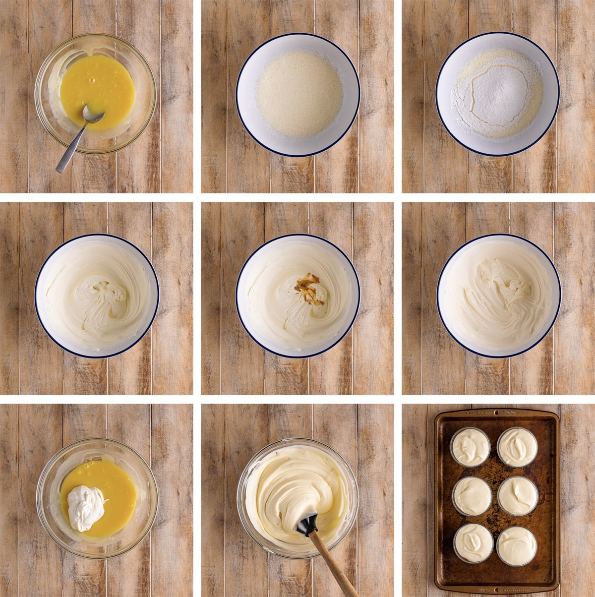 collage of images showing how to make White Chocolate Mousse
