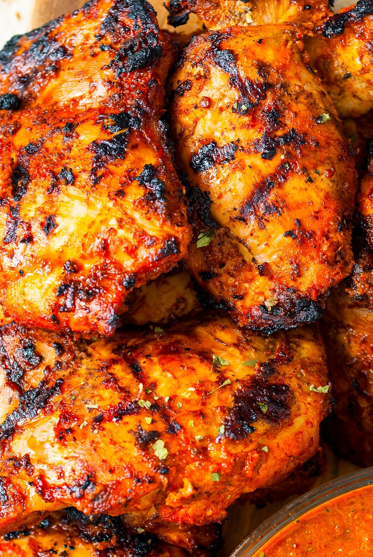 up close overhead image of Chipotle Chicken Recipe