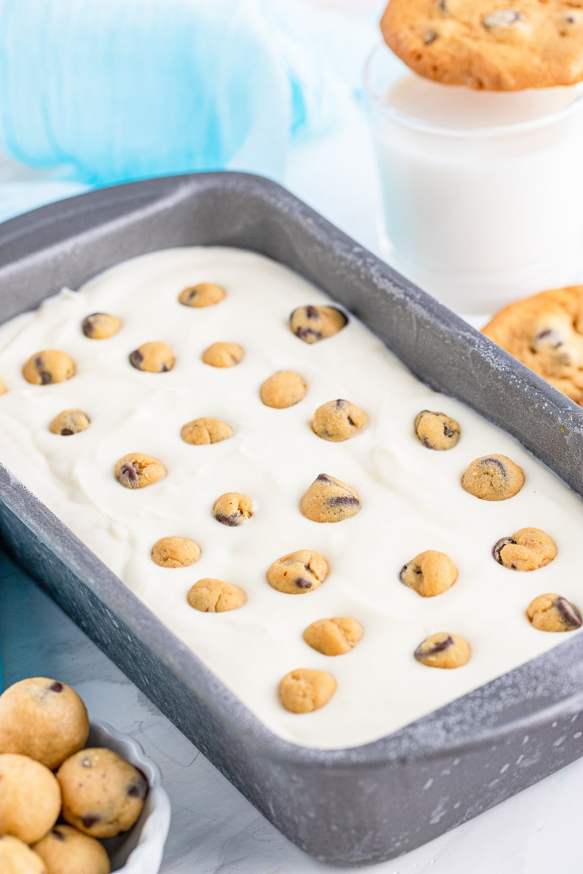 Chocolate Chip Cookie Dough Ice Cream in loaf pan