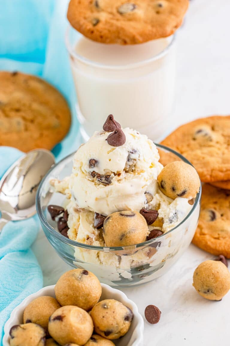 No Churn Chocolate Chip Cookie Dough Ice Cream