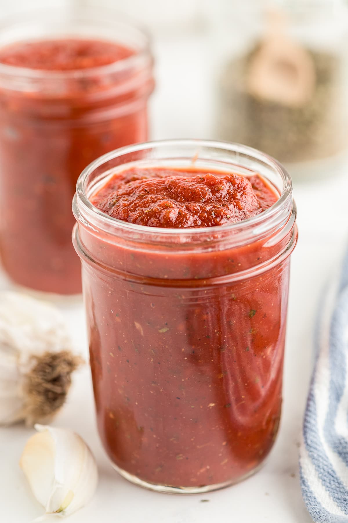 Pizza Sauce in mason jars