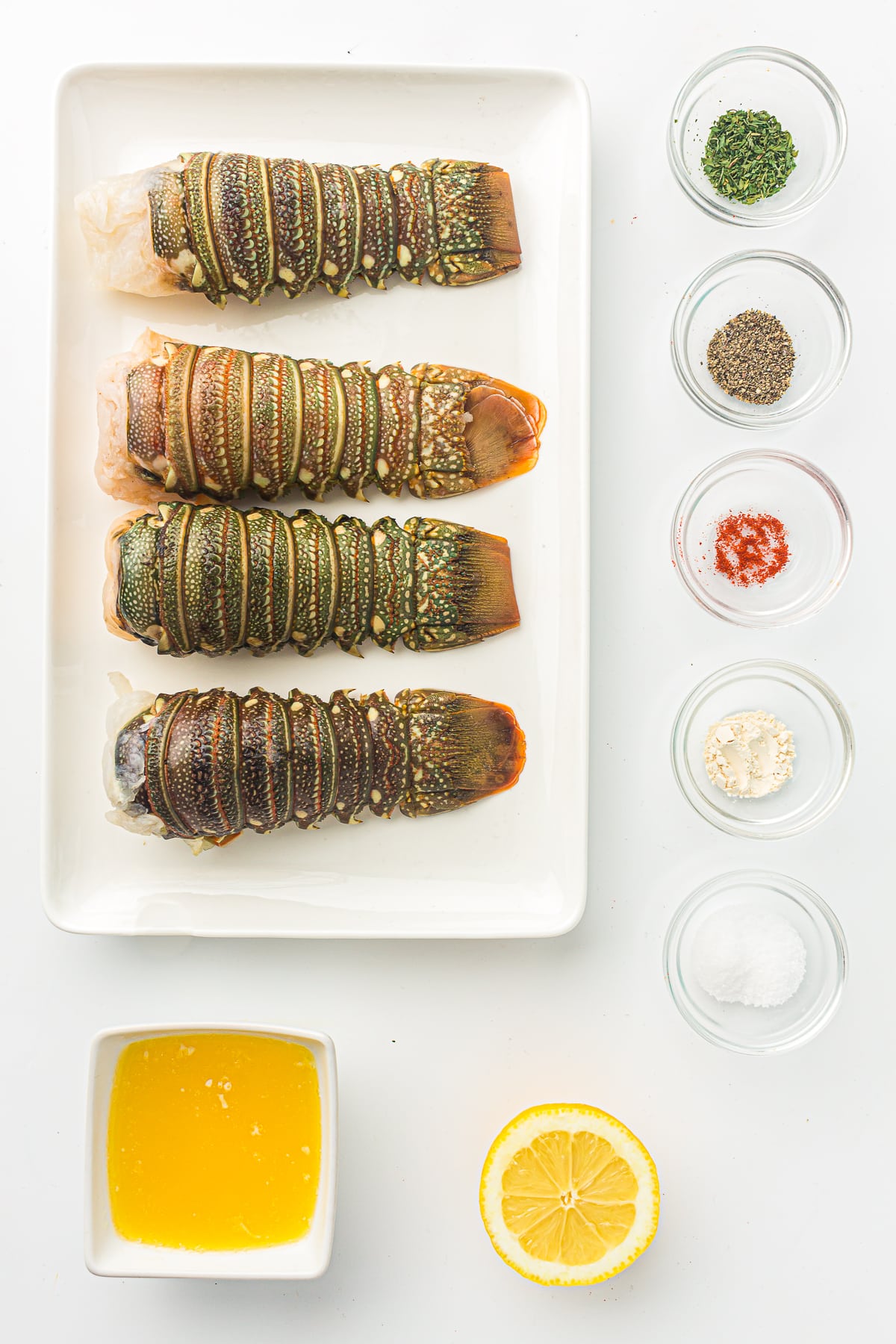 ingredients needed to make Air Fryer Lobster Tails