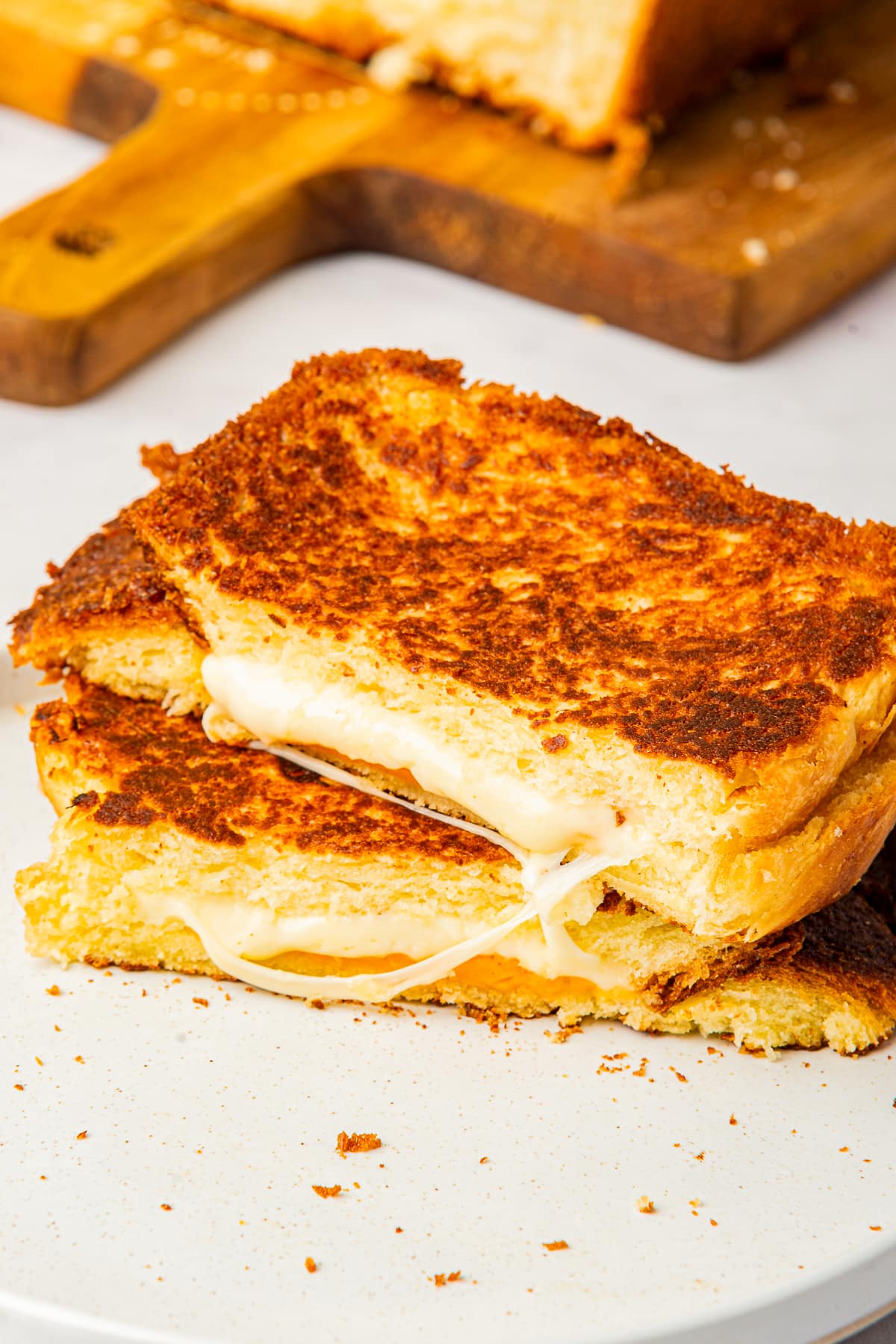 grilled cheese made out of Brioche bread