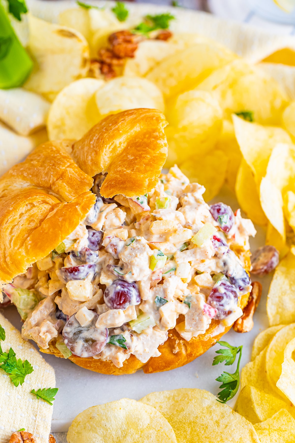 open faced sandwich featuring Chicken Salad Recipe