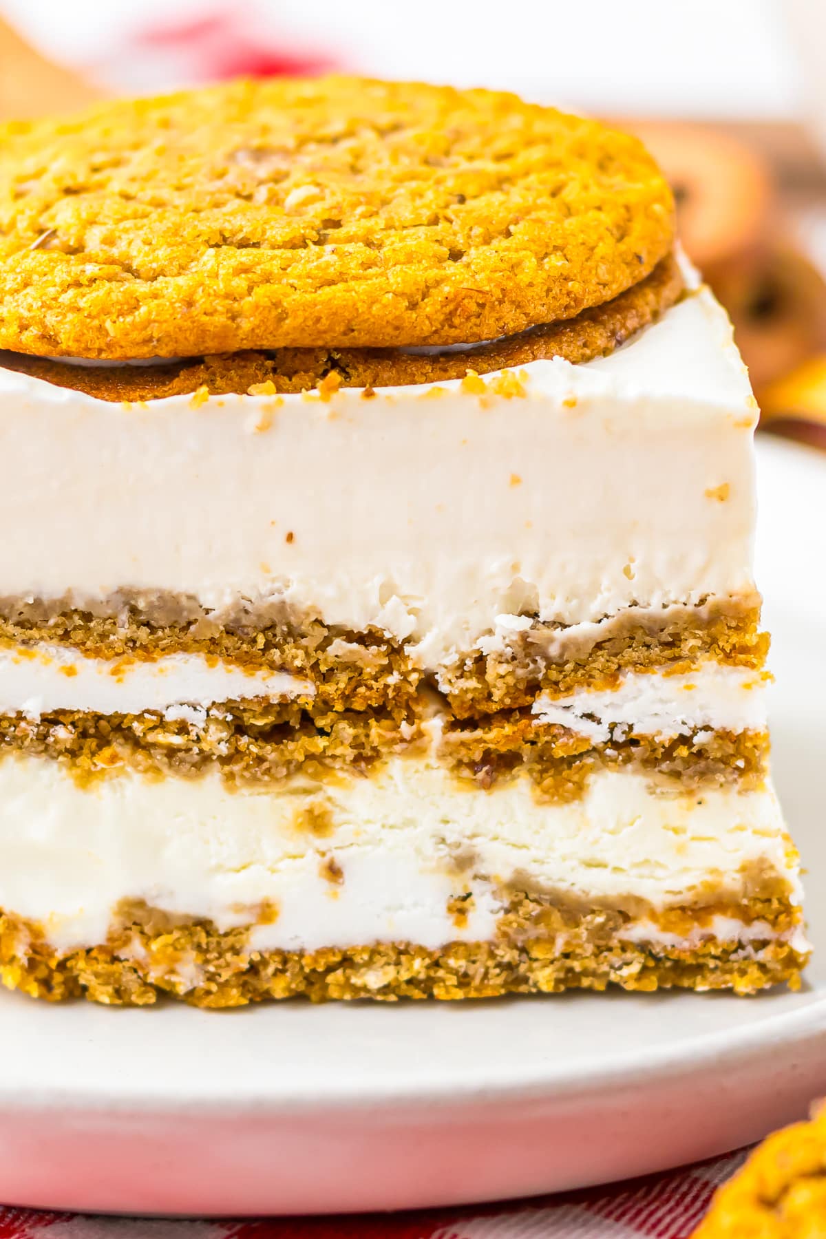 up close image of the layers of Ice Cream Bars