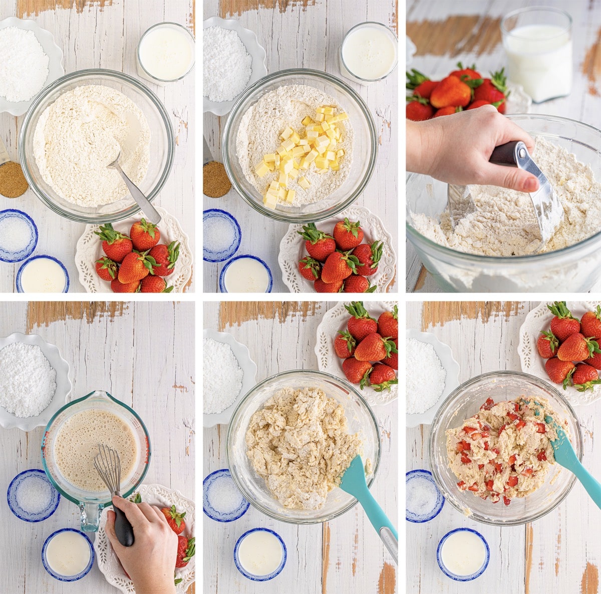 how to make the dough for Strawberry Scones