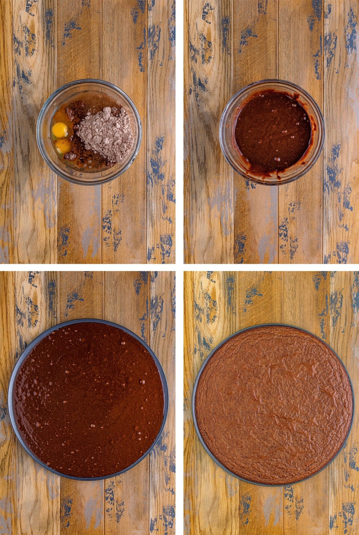 collage of images showing how to make the crust for Dessert Pizza