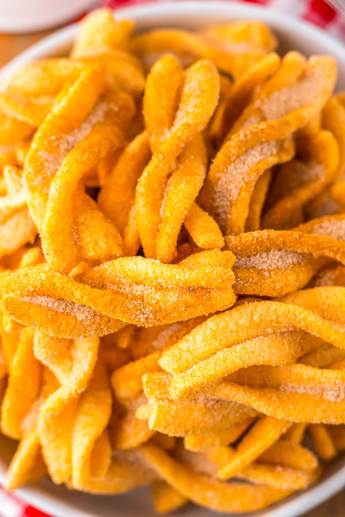 up close overhead image of Cinnamon Twists