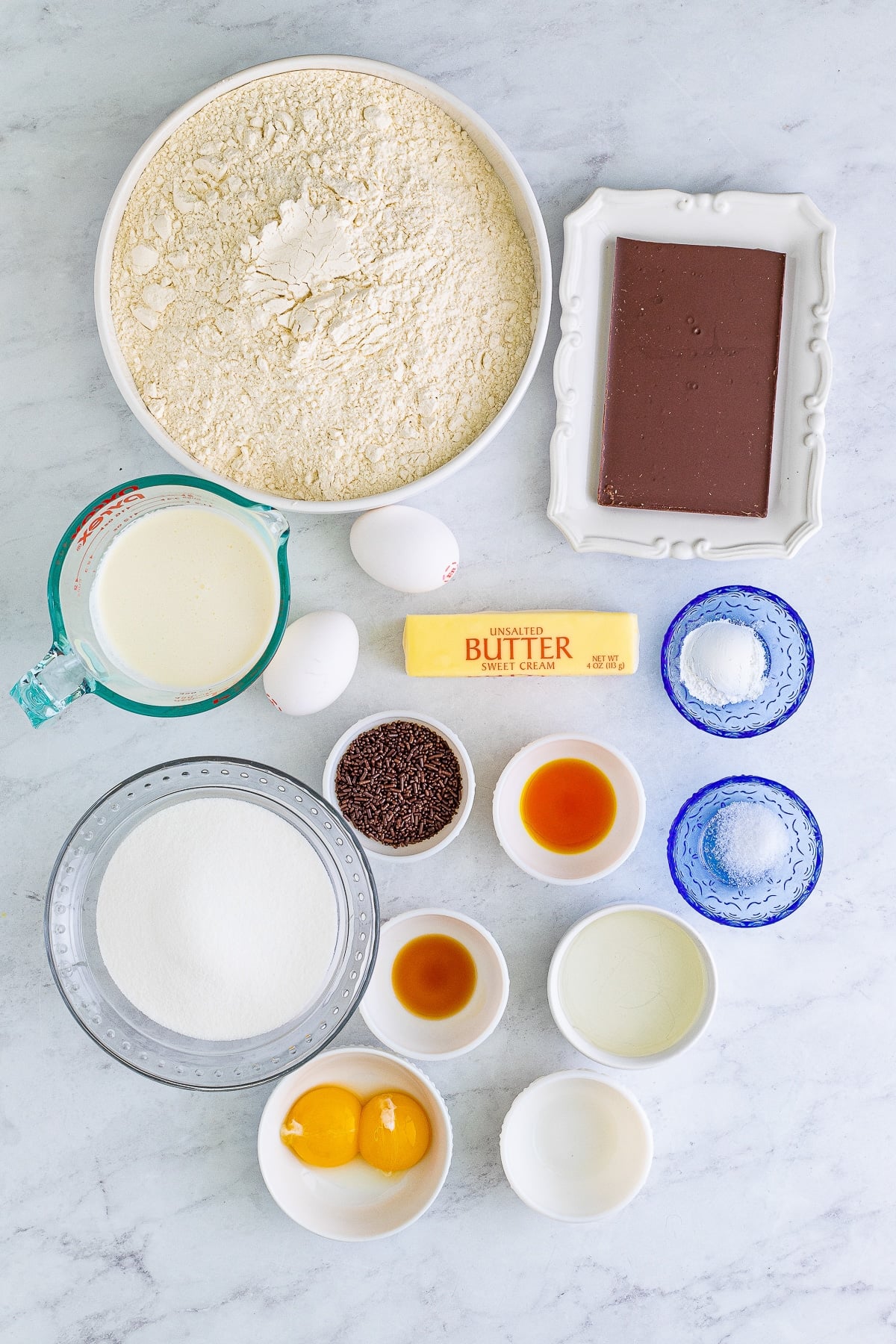 ingredients needed to make Chocolate Cupcake Cookies