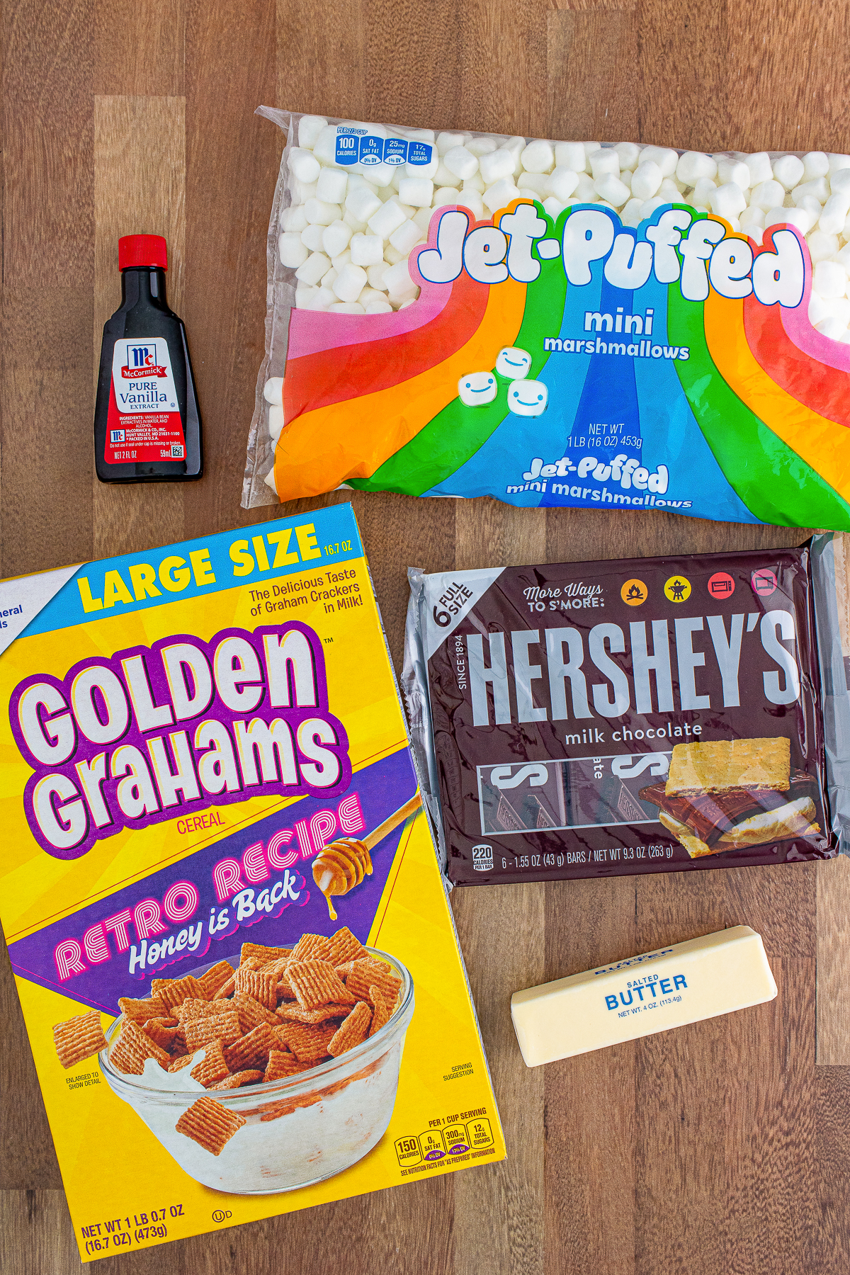 ingredients needed to make Cereal Treats