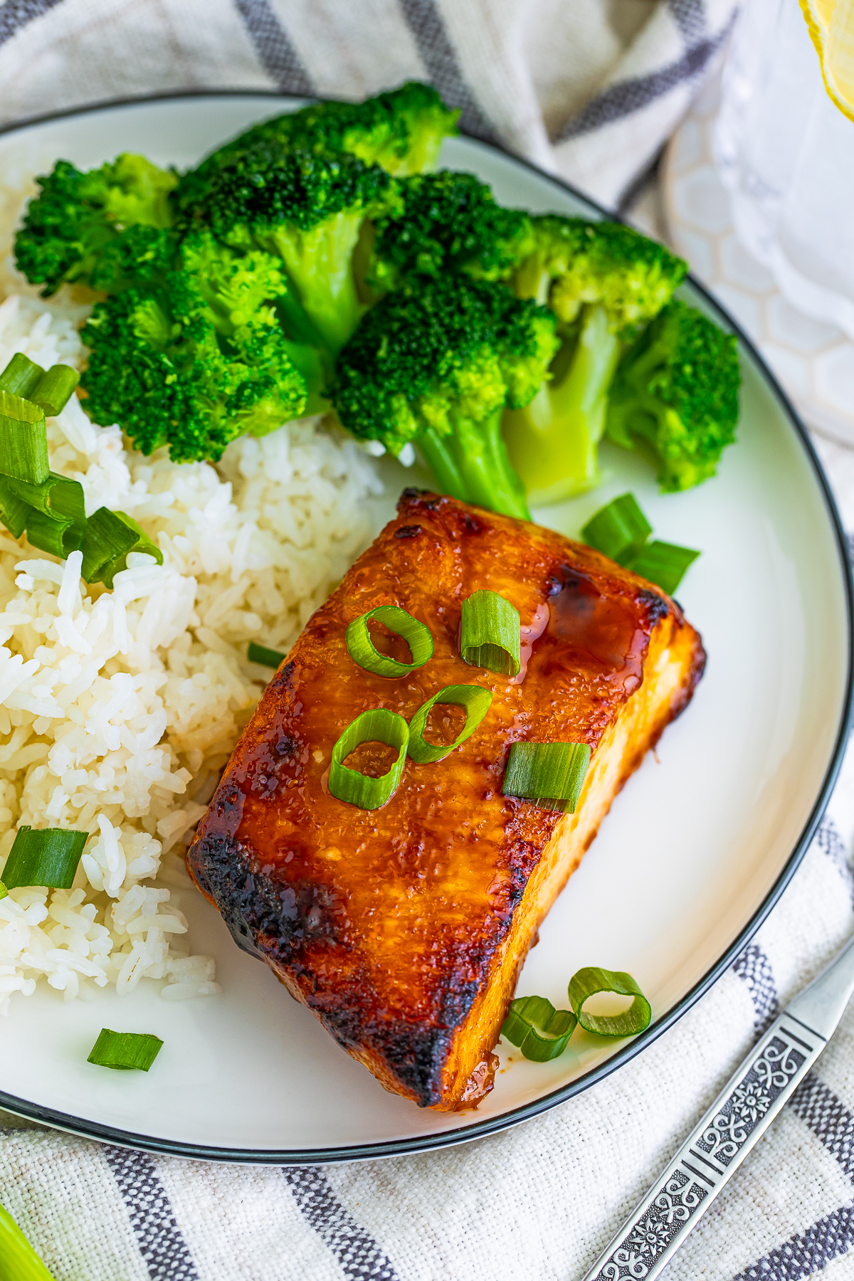 overhead image of Chilean Sea Bass Recipe on plate