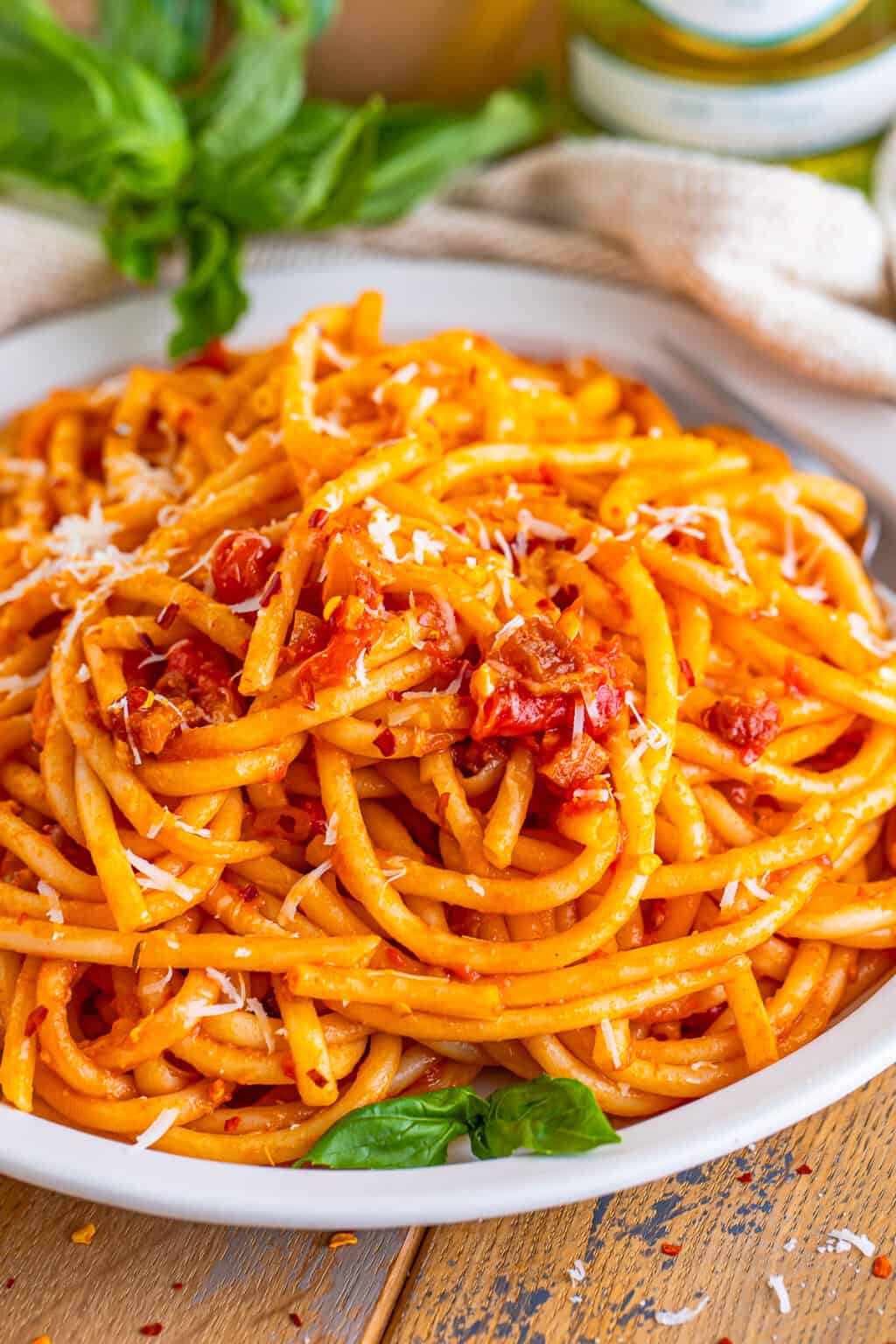 Easy Pasta Amatriciana Bucatini All Amatriciana This Silly Girl s 