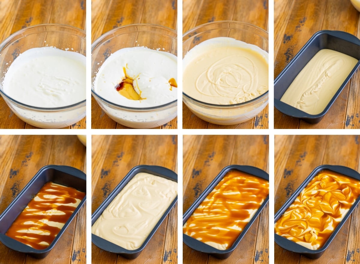 collage of images showing how to make Butterscotch Ice Cream