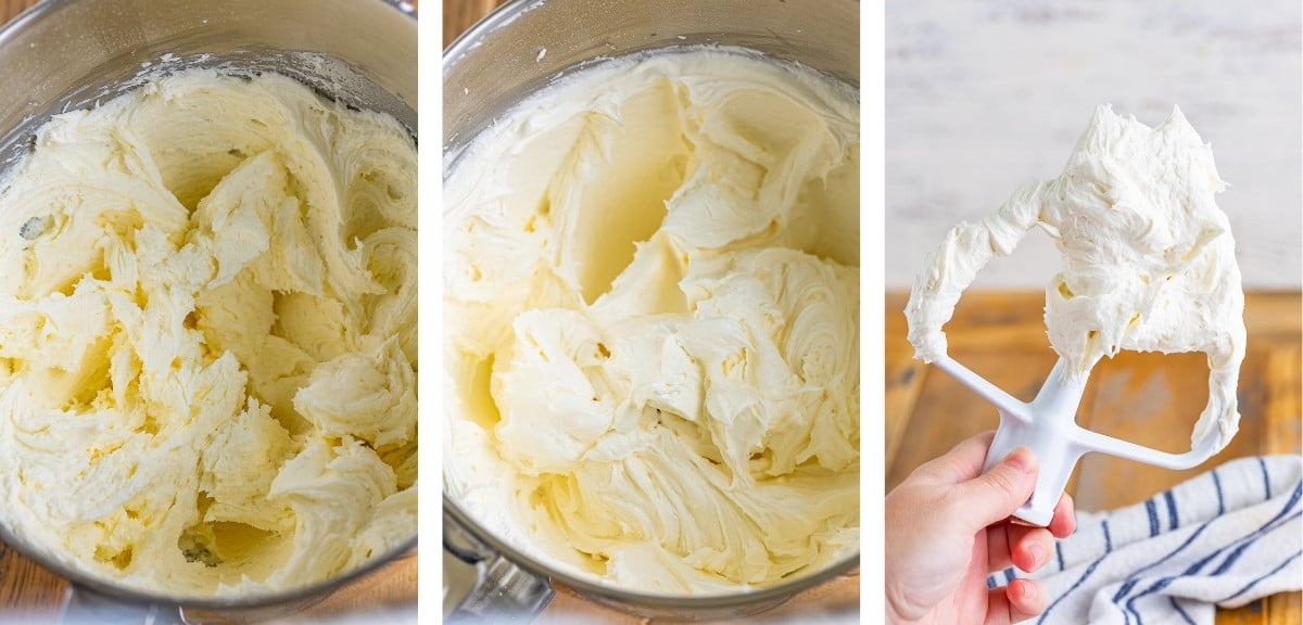 collage of images showing how to make Coconut Frosting