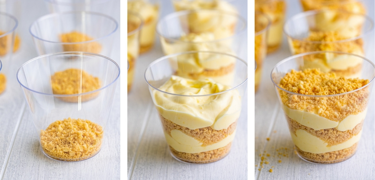 how to layer Sand Pudding