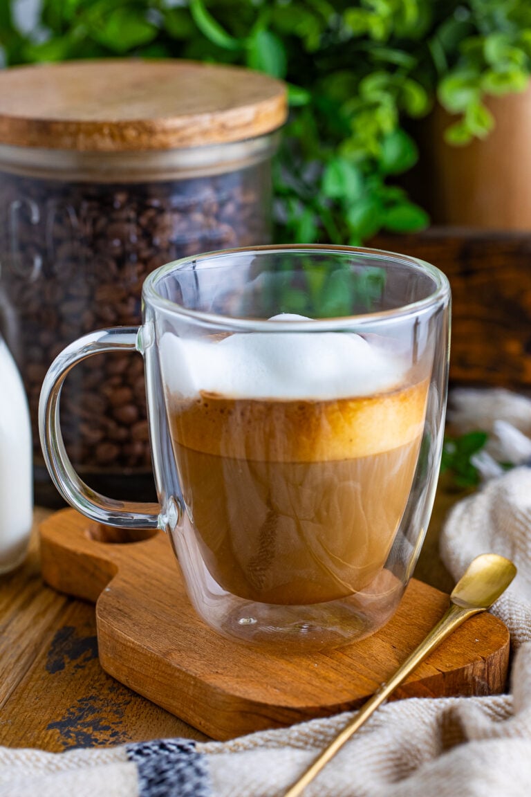 Homemade Flat White Coffee Drink