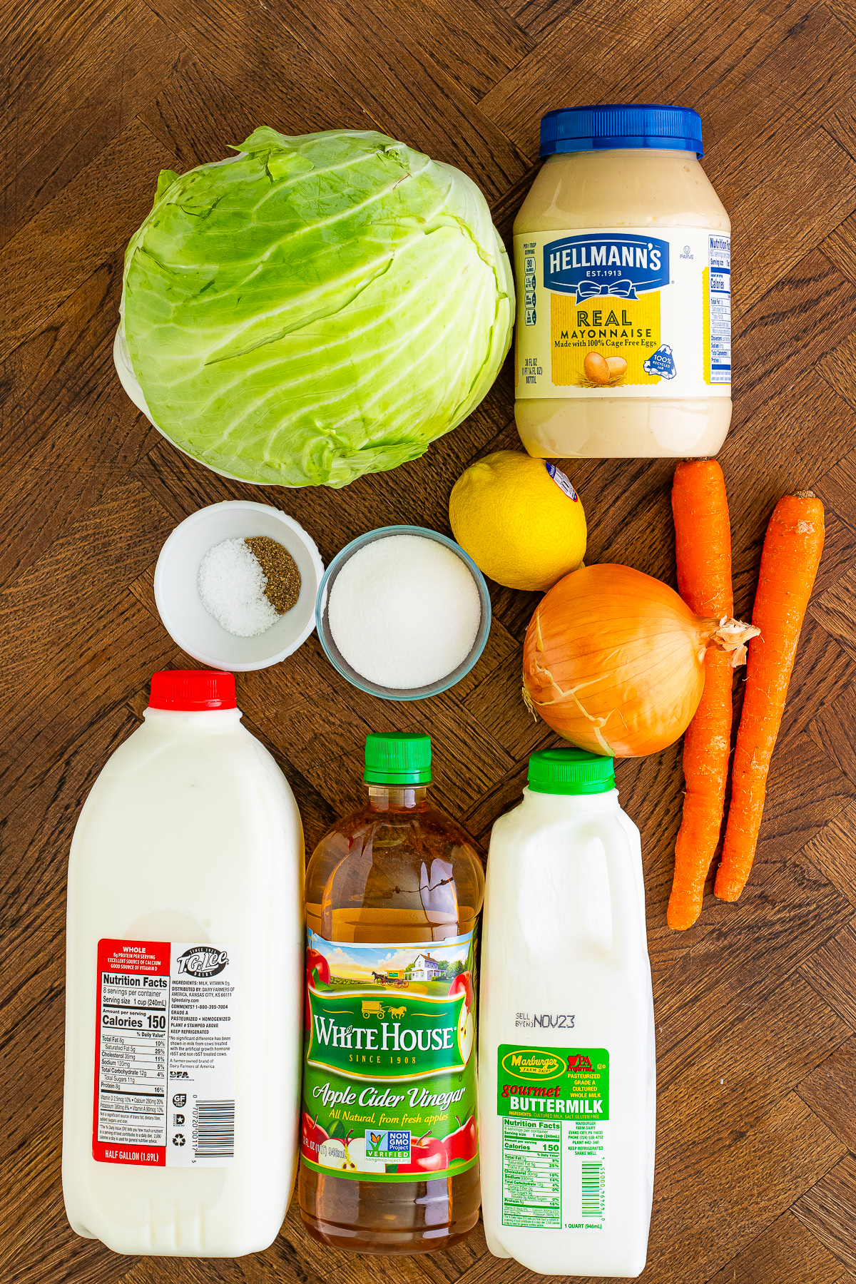 ingredients needed to make Kentucky Fried Chicken Coleslaw Recipe