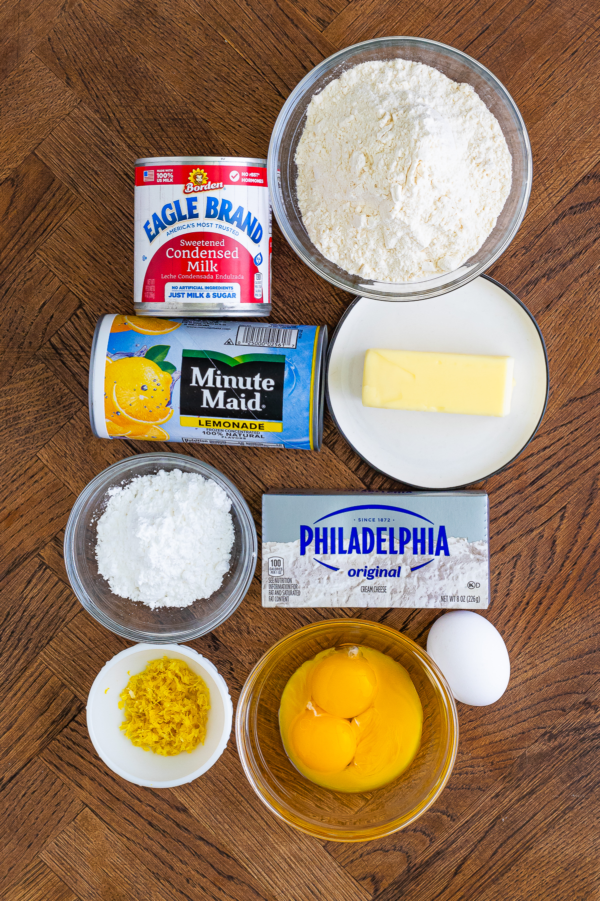 ingredients needed to make Lemonade Tart