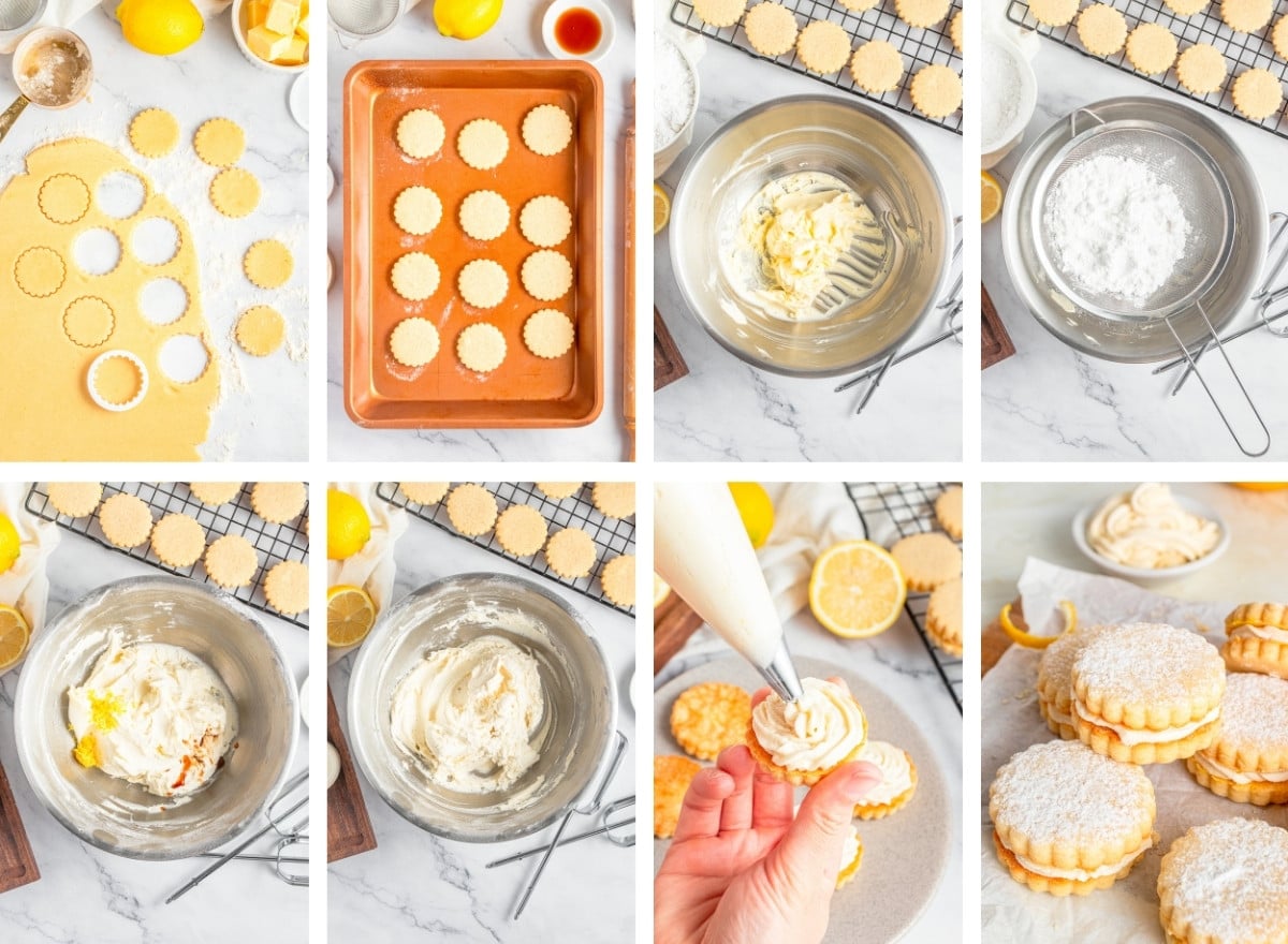 how to frost Lemon Sandwich Cookies