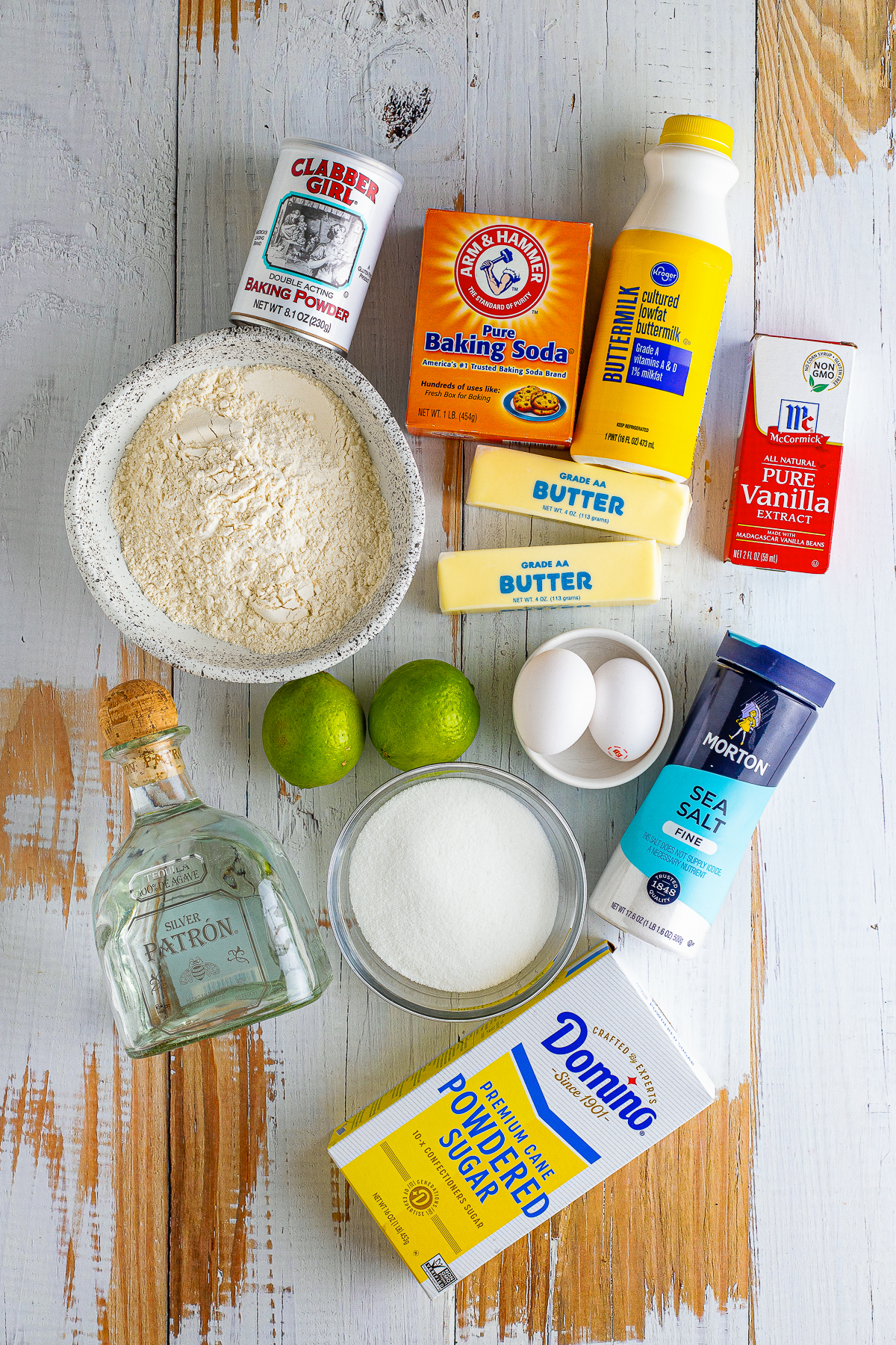 ingredients needed to make Margarita Cupcakes