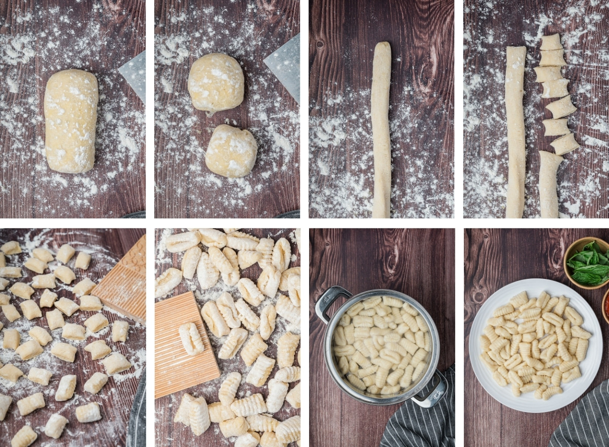 how to shape and cook Gnocchi
