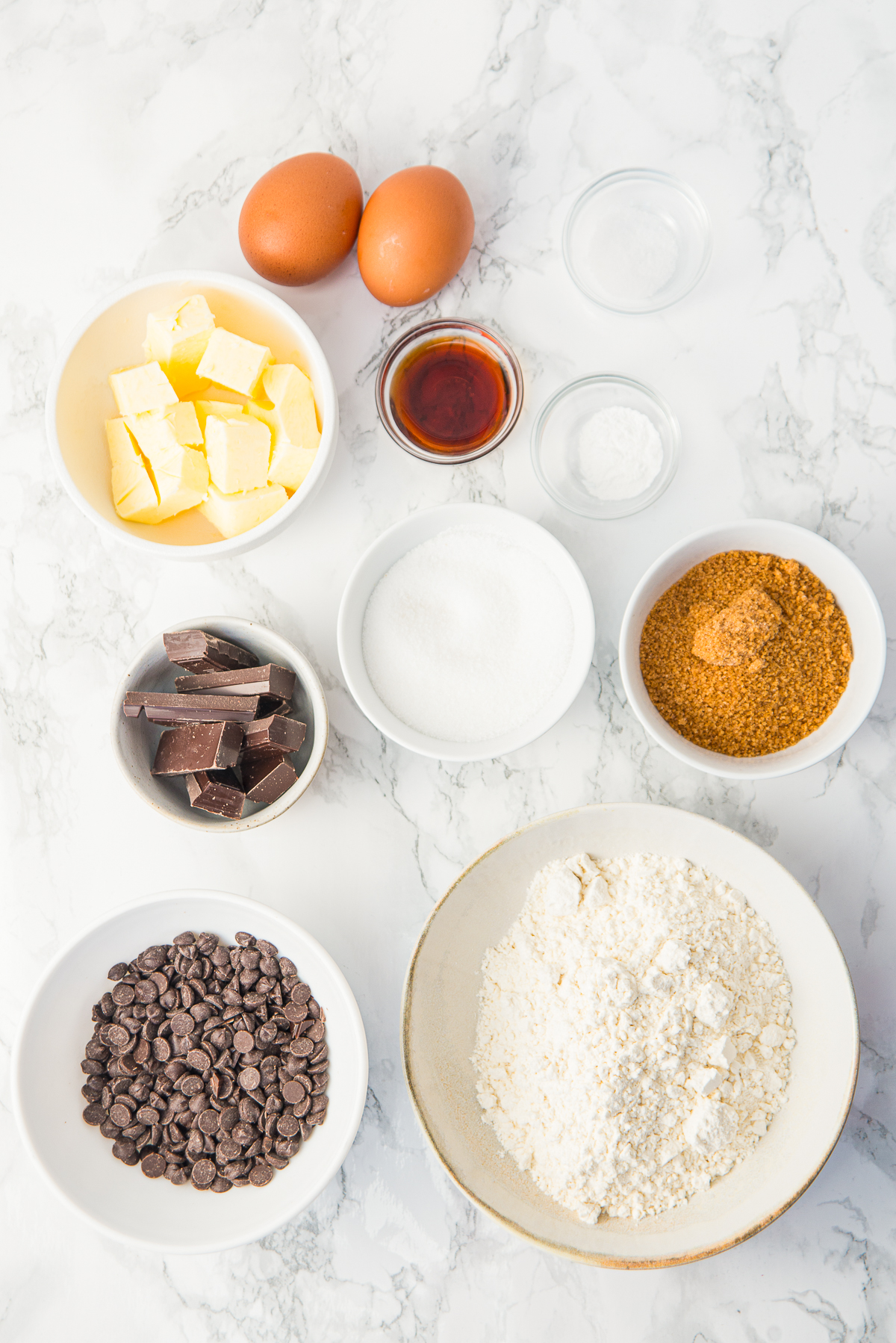 ingredients needed to make Chocolate Chip Cookie Bars