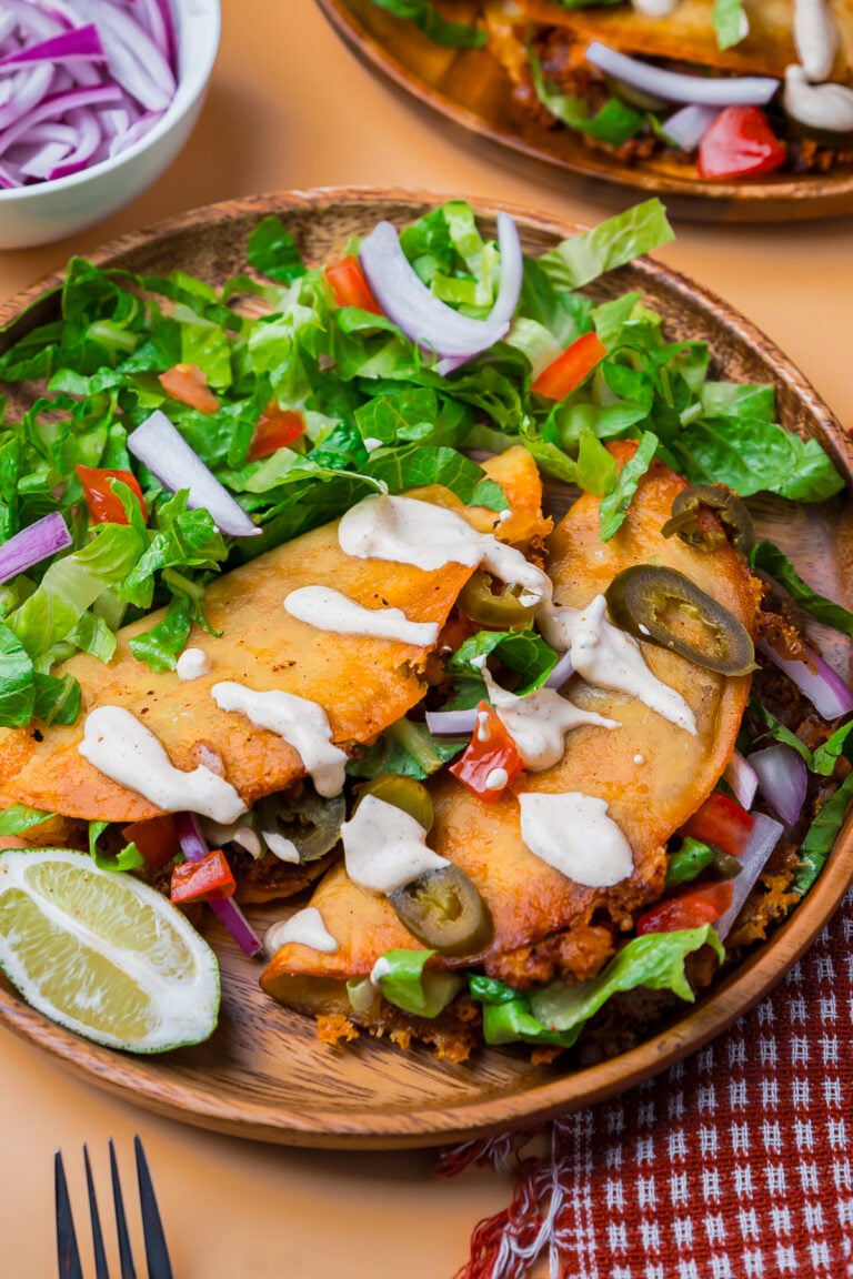 Pan Fried Crispy Tacos with Chorizo