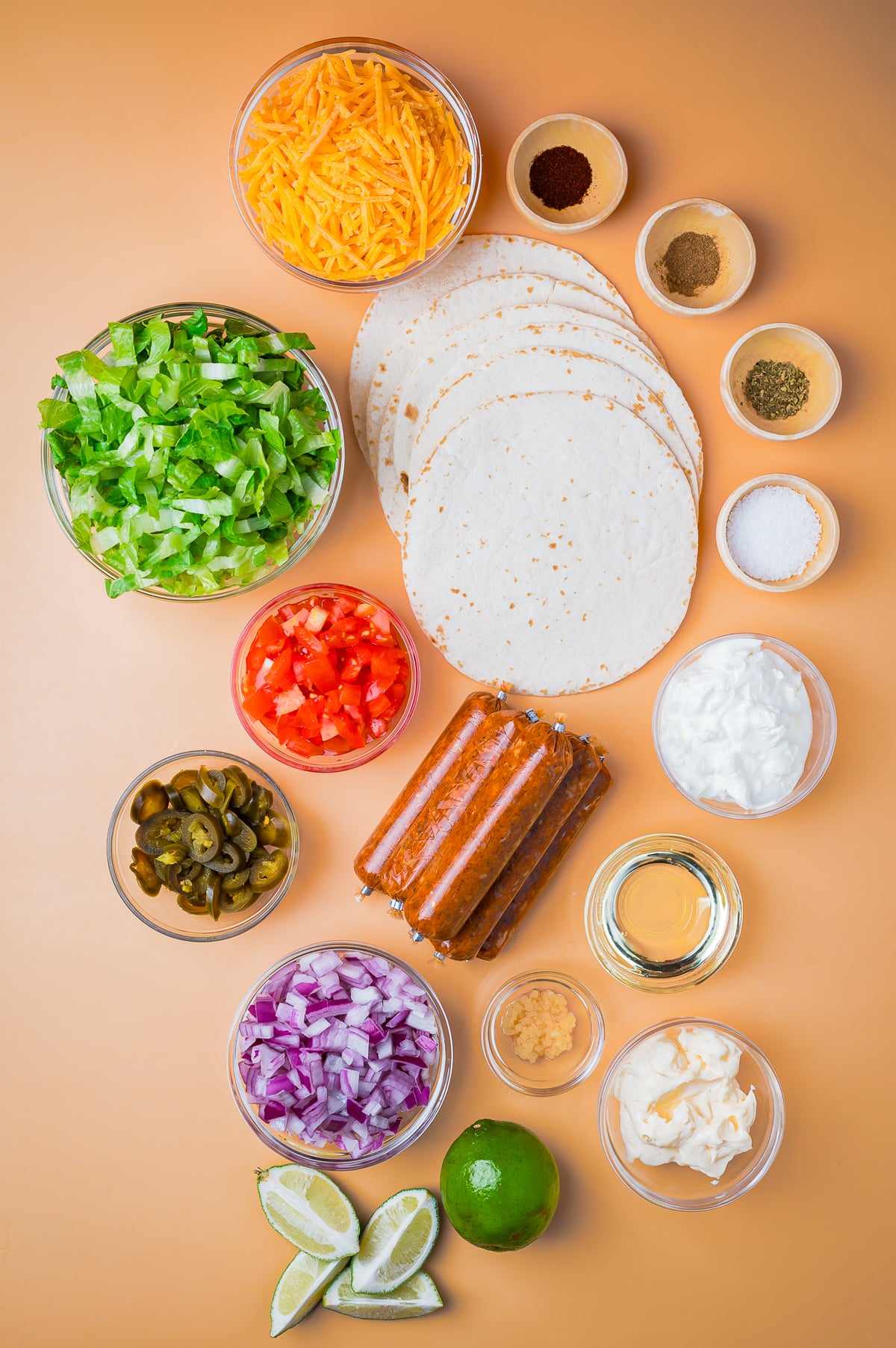 ingredients needed to make Crispy Tacos