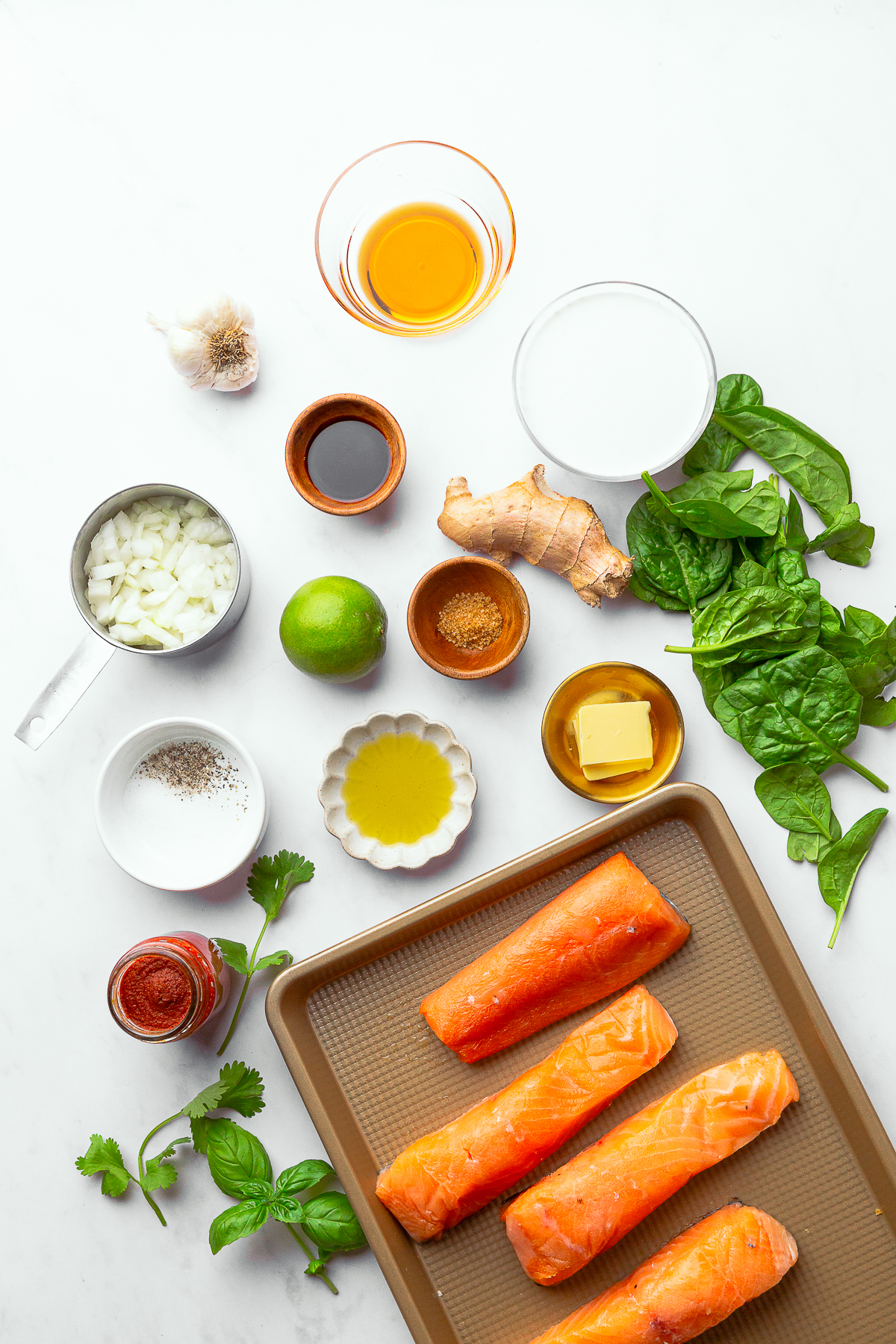 ingredients needed for Curry with Salmon