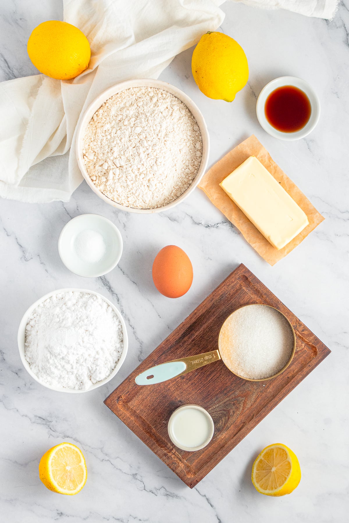 ingredients needed to make Lemon Sandwich Cookies
