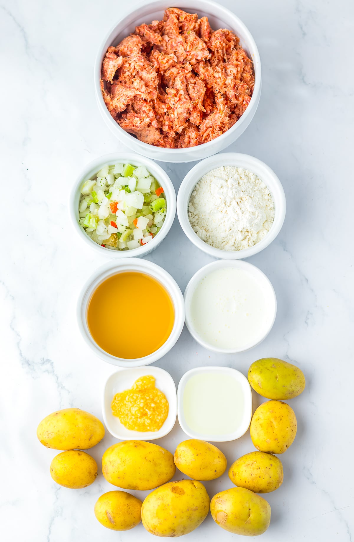 ingredients needed to make Potato & Sausage Soup