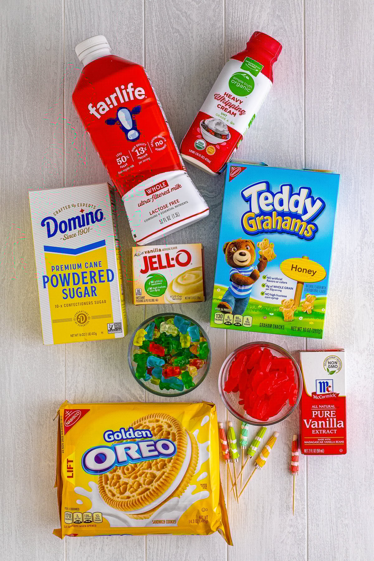 ingredients needed to make Sand Pudding