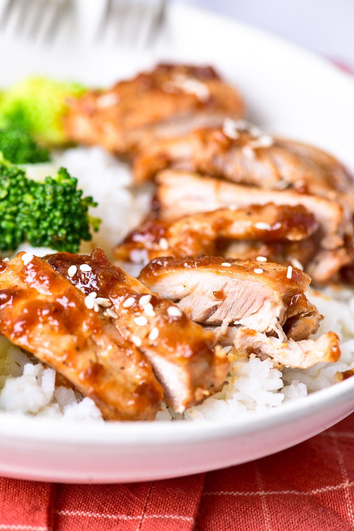up close image of Teriyaki Chicken Recipe on plate