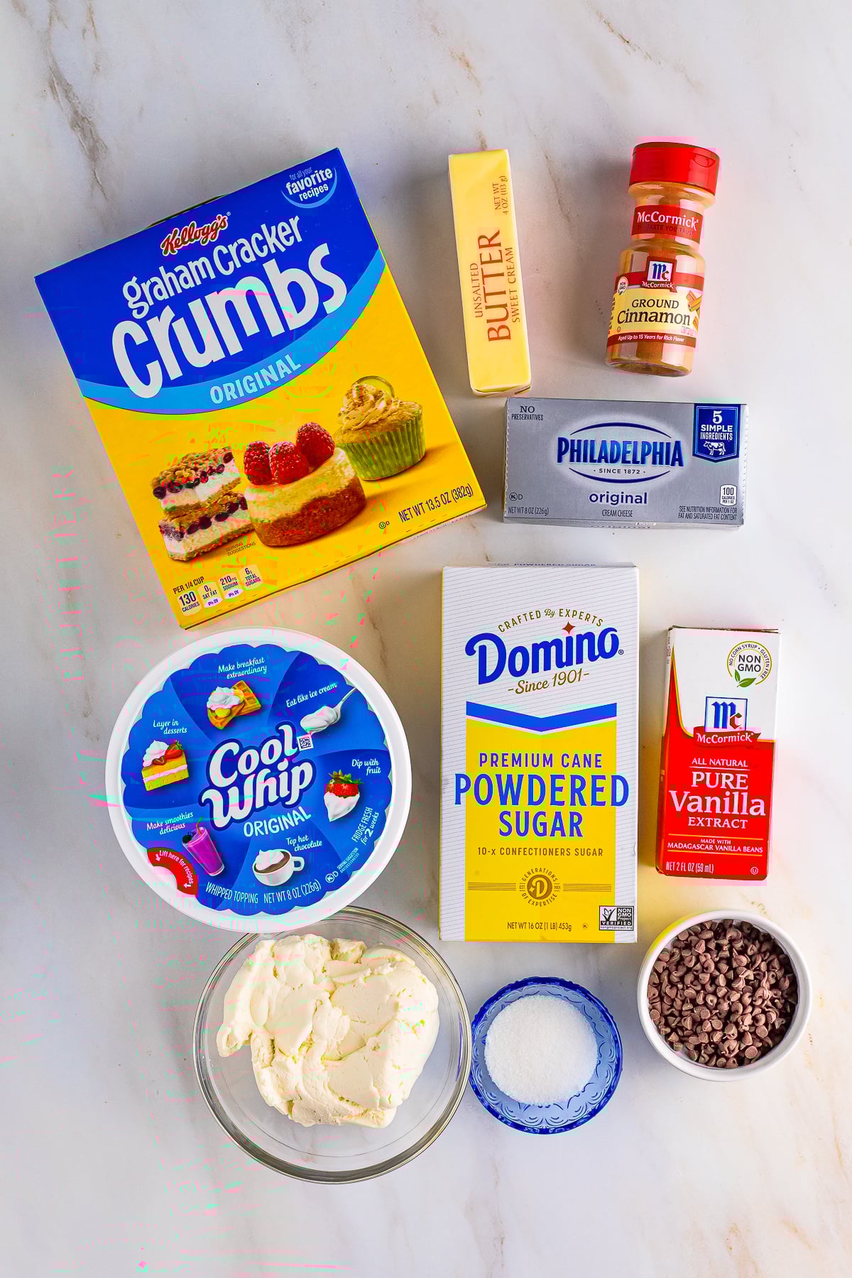 ingredients needed to make Cannoli Pie