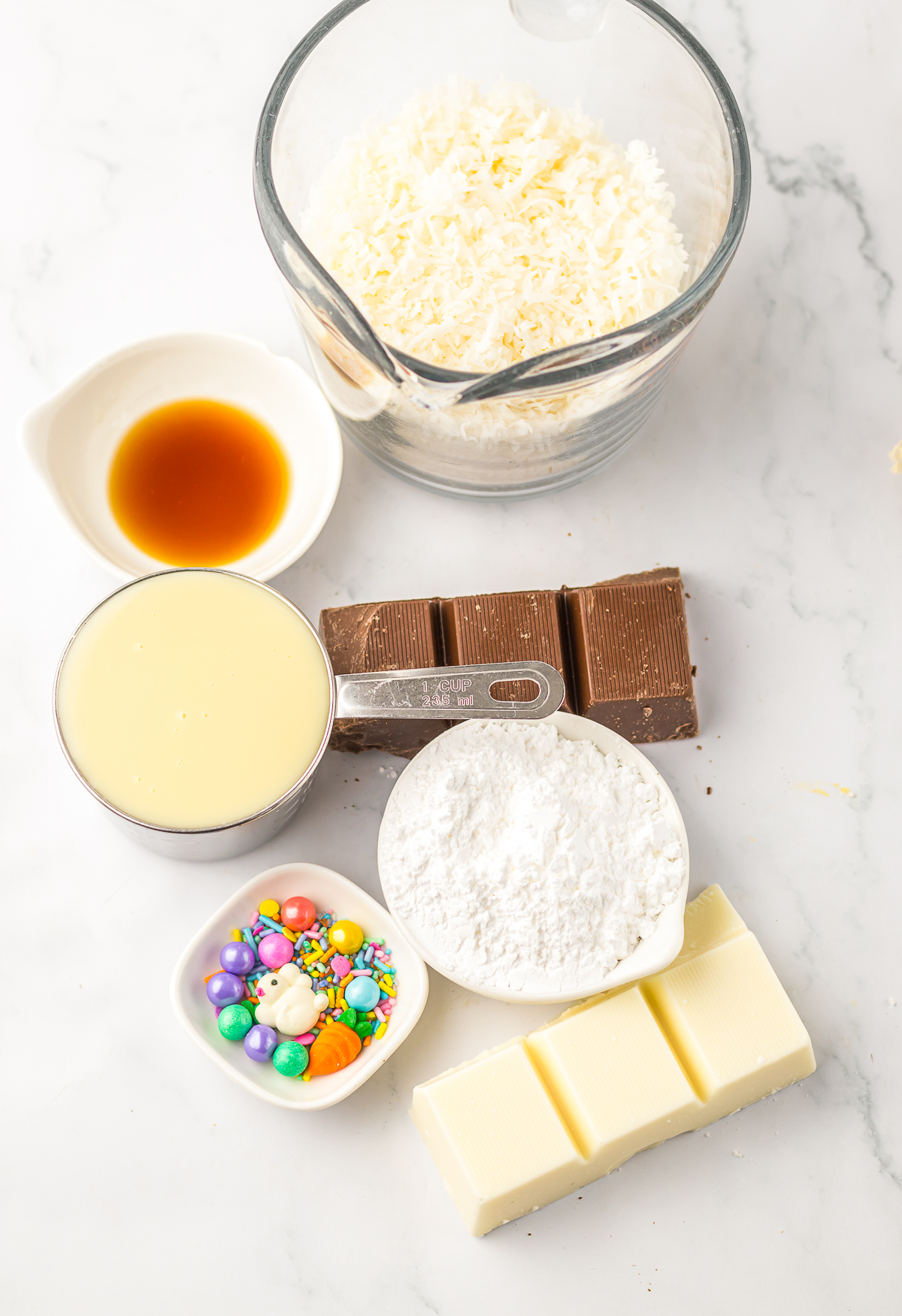 ingredients needed to make Coconut Candy