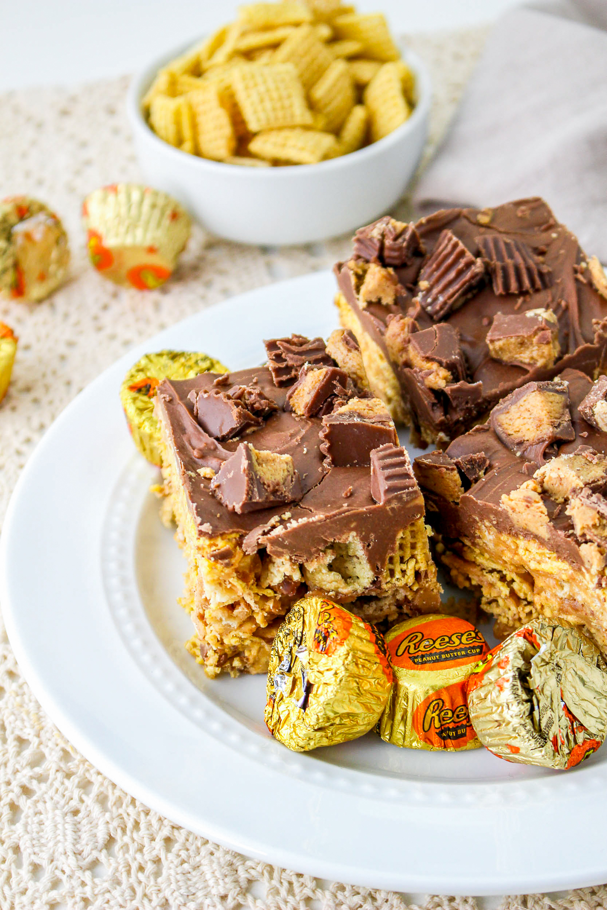 Cereal Bars served on white plate
