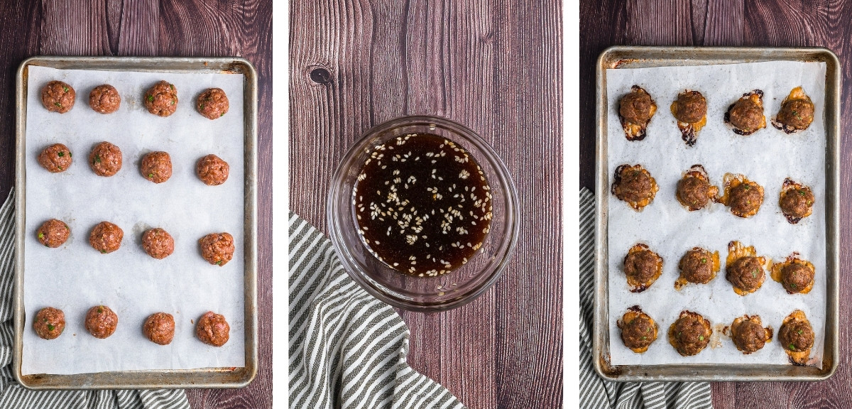 showing how to finish Asian Meatballs